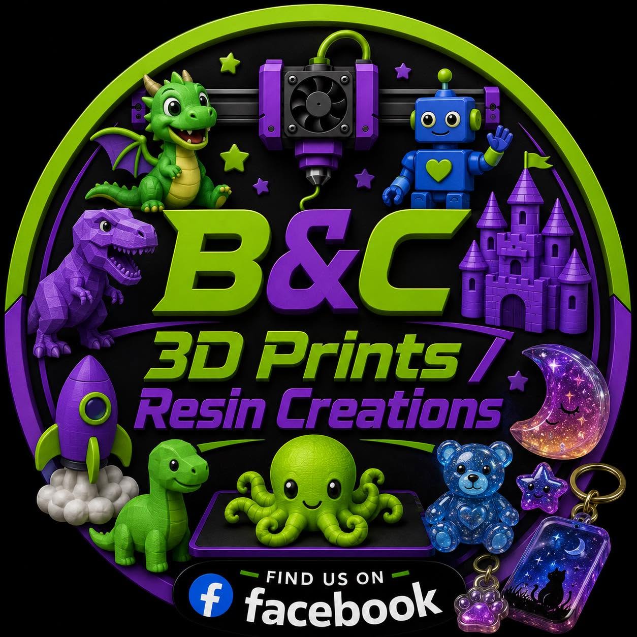 B&C 3d Prints/Resin Creations – 3D Prints - from home items to fidgets