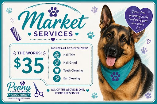 Penny and the Pets – The Dog Mom mobile pet grooming
